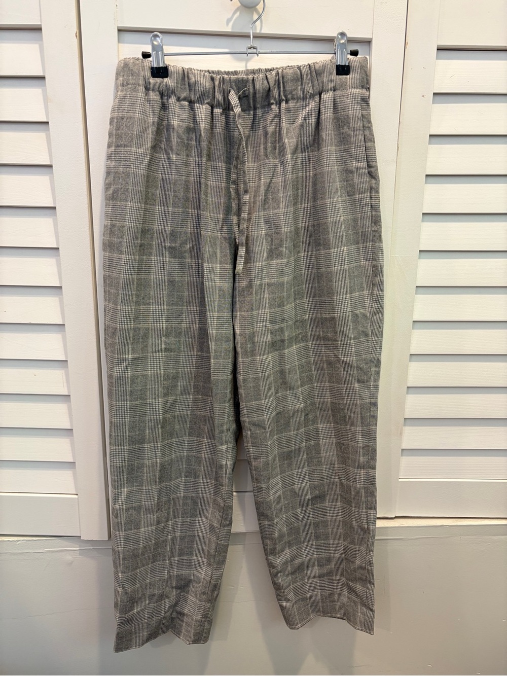 Women’s Calvin Klein Gray Plaid Drawstring Pants | Like new!